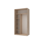 Шкаф купе Doros Сити Лайт Дуб Cонома 1 ДСП / 1 Зеркало 120х60х225 (42002035)