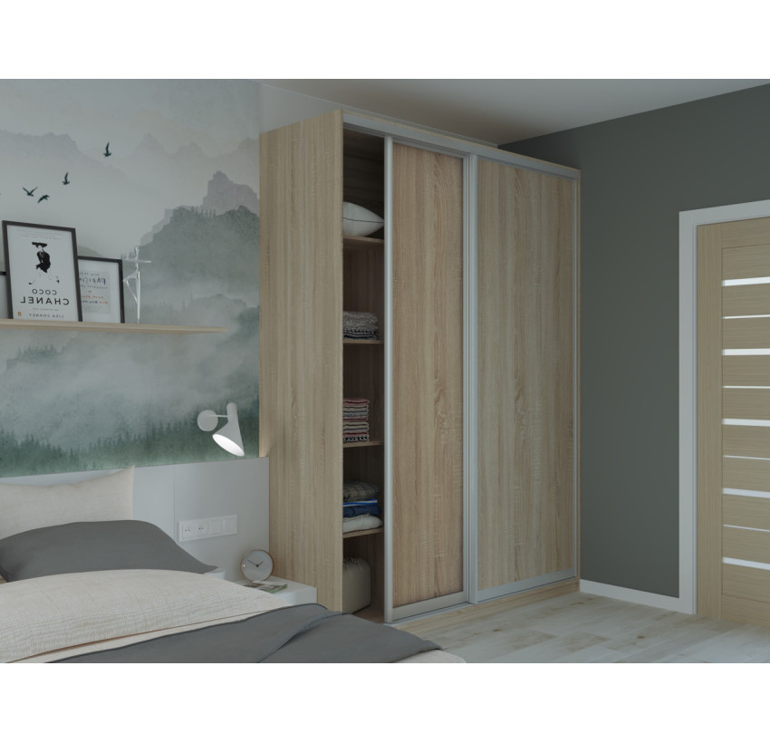 Шкаф купе Doros Сити 24 Дуб Cонома 2 ДСП 180х60х240 (42001006)