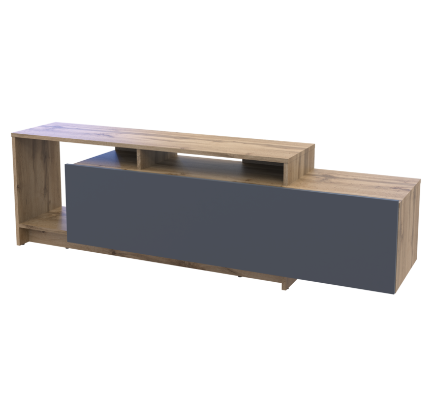 Стенка в гостиную Doros U2 Тахо Графит ДСП 160х38х48 (41510106)