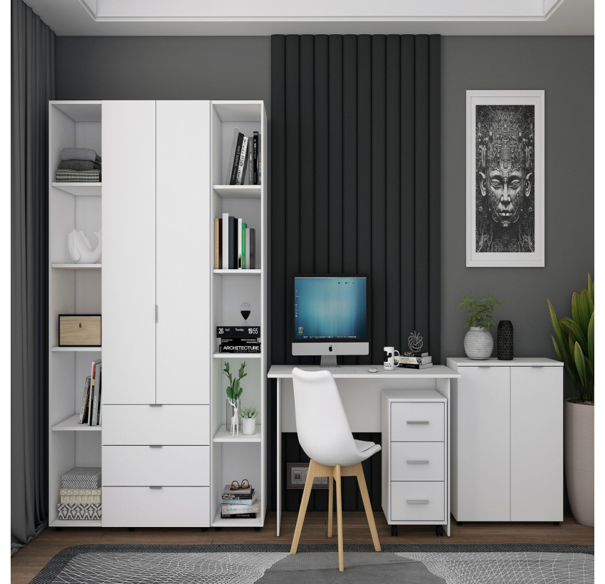 Комод Doros Рон 3 2 фасади Білий 80х38х81 (41516001)