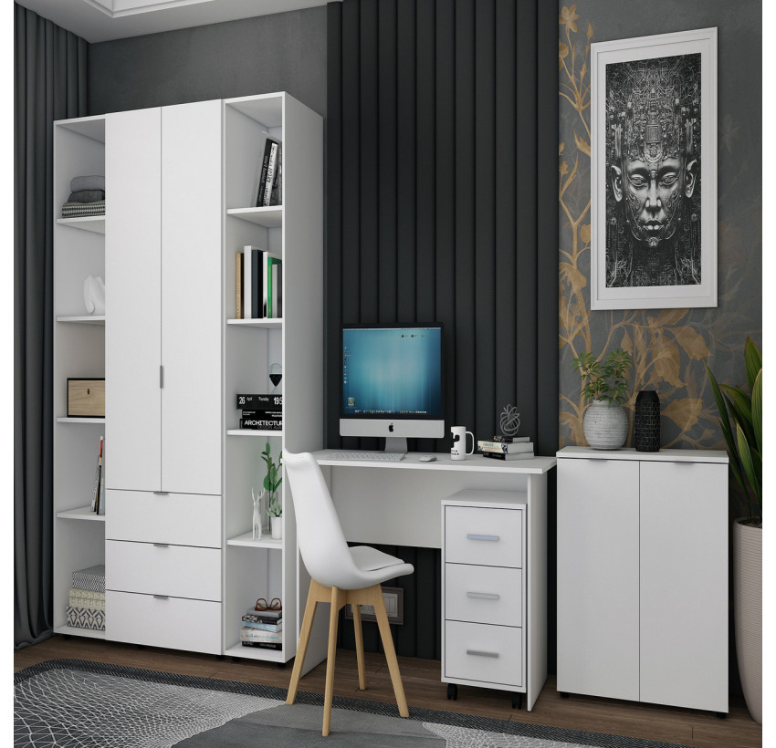 Комод Doros Рон 3 2 фасади Білий 80х38х81 (41516001)