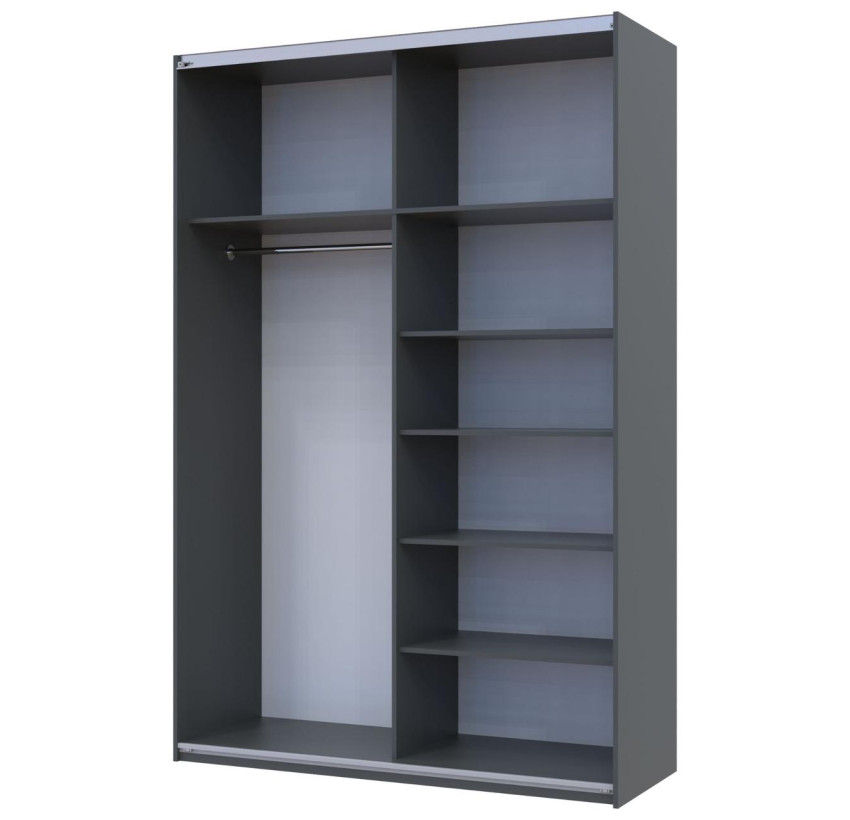 Шкаф-купе Doros G-Caiser Графит Графит 1 ДСП / 1 зеркало 160х60х240 (42005084)