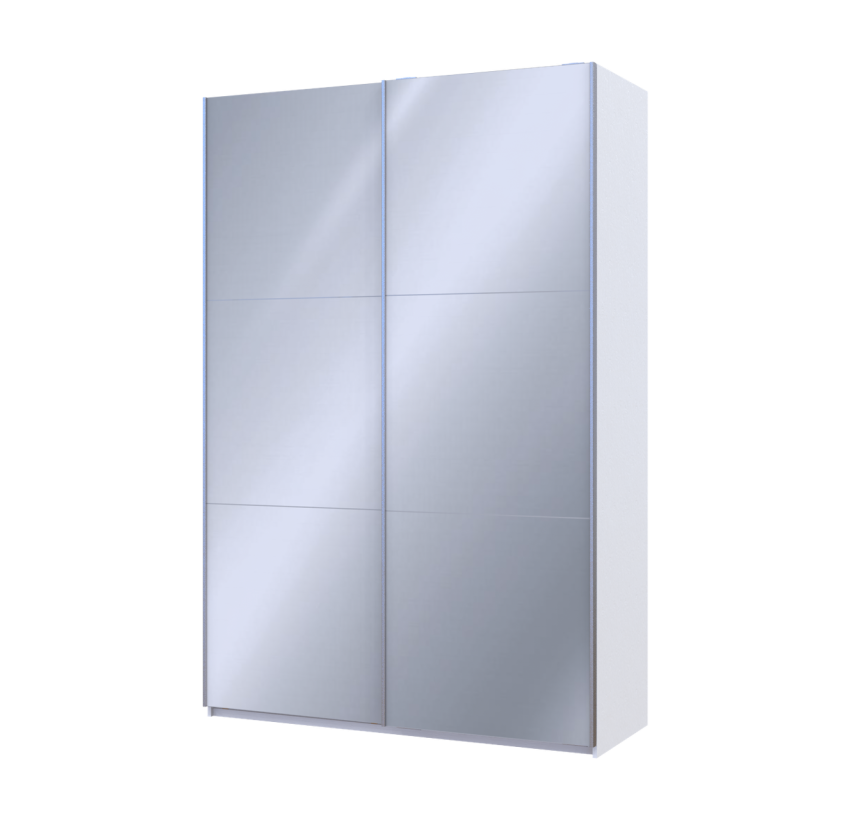 Шафа-купе Doros G-Caiser Білий текстурний 2 Дзеркала 160х60х240 (85274196)