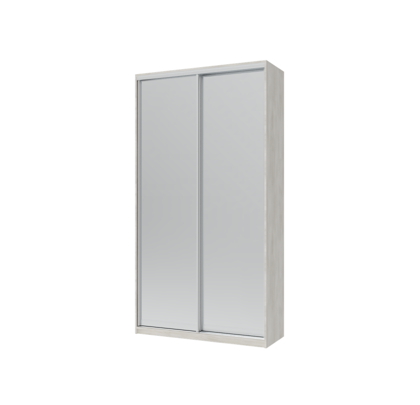 Шкаф купе Doros Сити Лайт Белое дерево 2 Зеркала 120х60х225 (42002041)