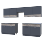 Кухня Лея Doros 3 м Графит/Клондайк ДСП 300х60х250 (81000012)