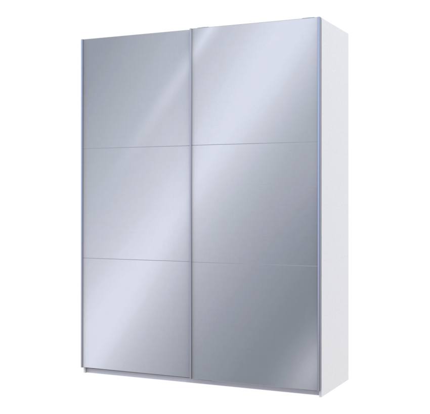 Шафа-купе Doros G-Caiser Білий текстурний 2 Дзеркала 180х60х240 (12547896)