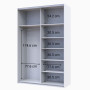 Шкаф купе Doros G-Caiser Белый Графит 1 ДСП / 1 зеркало / 3 части 160х60х240 (42005086)