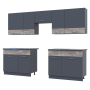 Кухня Лея Doros 2.6 м Графит/Клондайк ДСП 260х60х250 (81000013)