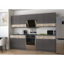 Кухня Лея Doros 2.6 м Графит/Клондайк ДСП 260х60х250 (81000013)