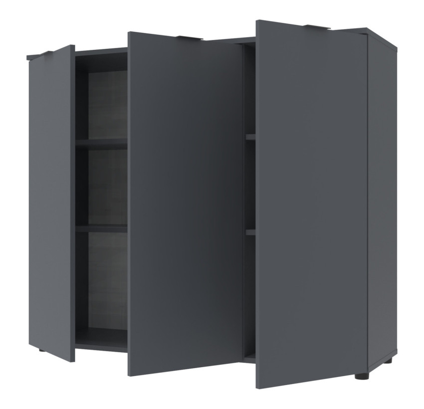 Комод Doros Рон 6 3 фасада Графит 120х38х100 (41516000)