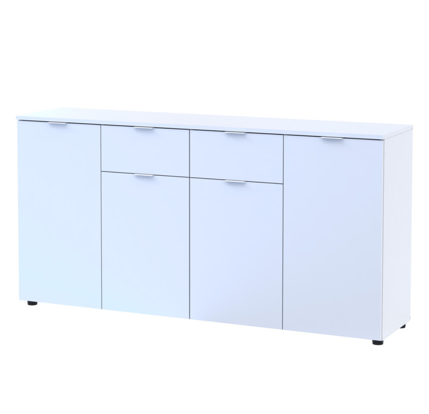 Комод Doros Рон 7 Белый 4 фасада 2 ящика 160х38х81 (44900222)