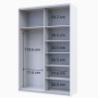 Шкаф купе Doros G-Caiser Белый Графит 2 ДСП/3 части 160х60х240 (42005087)