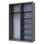 Шкаф-купе Doros G-Caiser Графит Дуб Евок 1 ДСП / 1 Зеркало 160х60х240 (42005072)