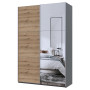 Шкаф-купе Doros G-Caiser Графит Дуб Евок 1 ДСП / 1 Зеркало 160х60х240 (42005072)