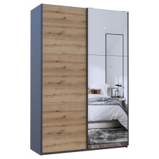 Шкаф-купе Doros G-Caiser Графит Дуб Евок 1 ДСП / 1 Зеркало 160х60х240 (42005072) Шкаф-купе Doros G-Caiser Графит Дуб Евок 1 ДСП / 1 Зеркало 160х60х240 (42005072)