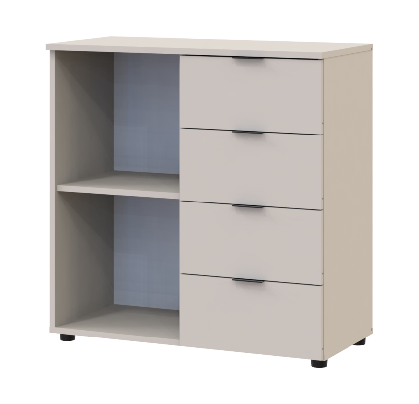 Комод Doros Рон 1 1 фасад 4 ящика Кашемир 80х38х81 (41516043)
