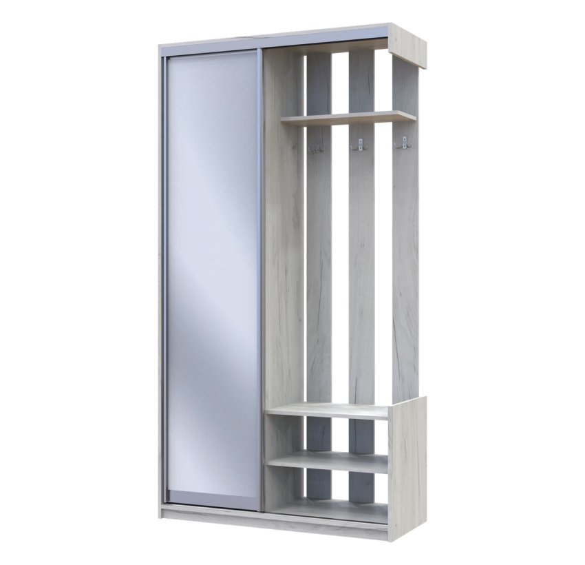 Передпокій Doros City One Door Білий Дуб 1 Дзеркало 110х45х210 (7536987)
