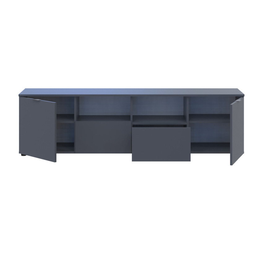 Комод Doros Рон 4 Графит 2 фасада 2 ящика 180х38х50 (44900234)