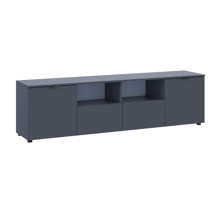 Комод Doros Рон 4 Графит 2 фасада 2 ящика 180х38х50 (44900234)