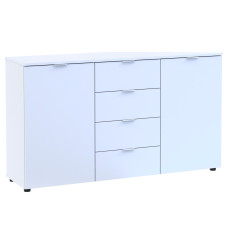 Комод Doros Рон 5 Белый 2 фасада 4 ящика 140х38х81 (44900223)