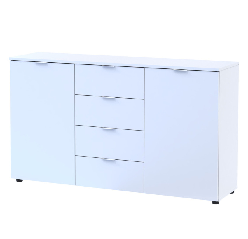 Комод Doros Рон 5 Белый 2 фасада 4 ящика 140х38х81 (44900223)