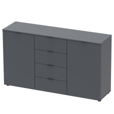 Комод Doros Рон 5 Графит 2 фасада 4 ящика 140х38х81 (44900235) Комод Doros Рон 5 Графит 2 фасада 4 ящика 140х38х81 (44900235)