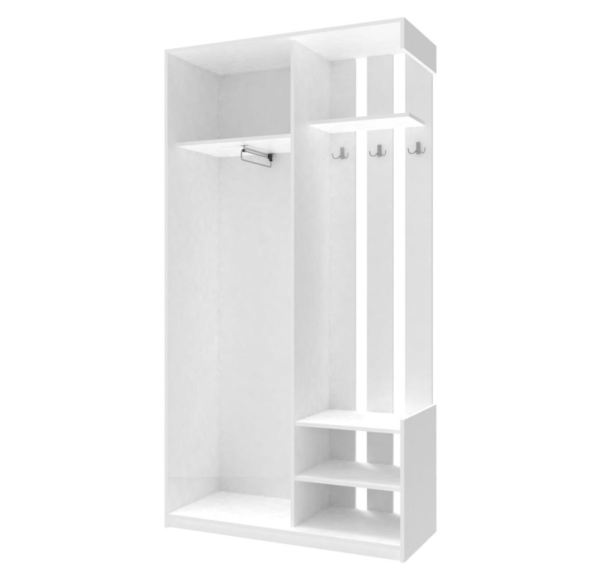 Прихожая Doros City One Door Белый 1 Зеркало 110х45х210 (44900058)