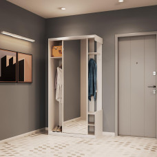 Прихожая Doros City One Door Белый 1 Зеркало 110х45х210 (44900058) Прихожая Doros City One Door Белый 1 Зеркало 110х45х210 (44900058)