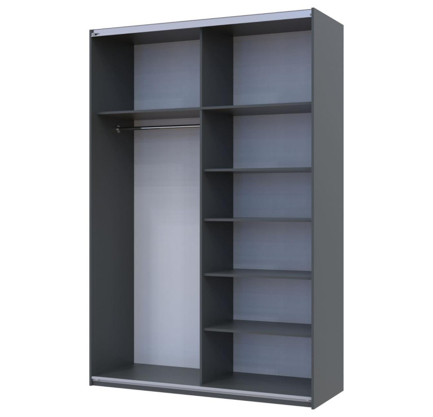 Шафа купе Doros G-Caiser Графіт Дуб Евок 2 ДСП 160х60х240 (42005074)