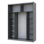Шкаф-купе Doros G-Caiser Графит Графит 1 ДСП / 1 зеркало 180х60х240 (42005088)