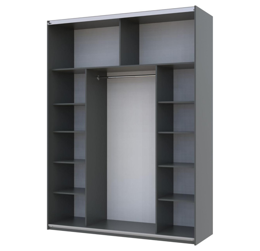 Шкаф-купе Doros G-Caiser Графит Графит 1 ДСП / 1 зеркало 180х60х240 (42005088)