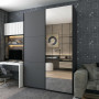 Шкаф-купе Doros G-Caiser Графит Графит 1 ДСП / 1 зеркало 180х60х240 (42005088)