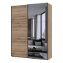 Шкаф купе Doros G-Caiser Дуб Эвок 1 ДСП / 1 зеркало / 3 части 180х60х240 (80737749)