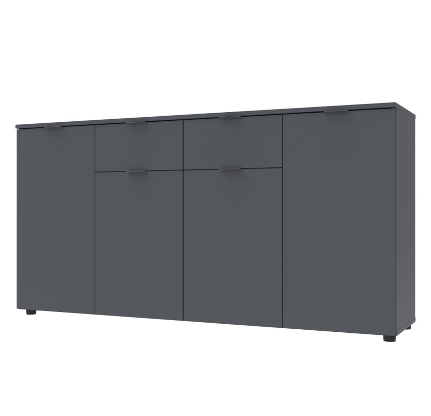 Комод Doros Рон 7 Графит 4 фасада 2 ящика 160х38х81 (44900236)