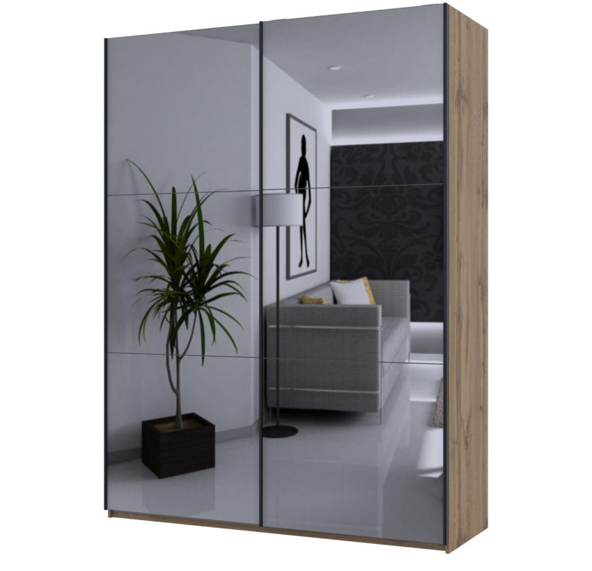 Шкаф купе Doros G-Caiser Тахо 2 Зеркала / 3 части 180х60х240 (42005011)
