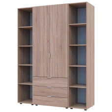 Комплект Doros Гелар з 2 Етажерками Дуб Сонома 2 ДСП 153.9х49.5х203.4 (42005045)