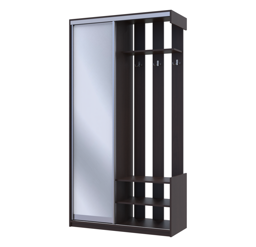 Передпокій Doros City One Door Венге 1 Дзеркало 110х45х210 (12365478)