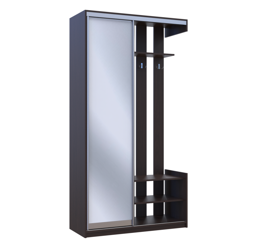 Передпокій Doros City One Door Венге 1 Дзеркало 110х45х210 (12365478)