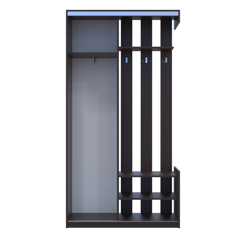 Передпокій Doros City One Door Венге 1 Дзеркало 110х45х210 (12365478)