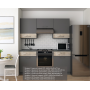 Кухня Лея Doros 1.8 м Графит/Клондайк ДСП 180х60х250 (81000014)