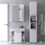 Комплект для ванной комнаты Doros Мира Белый ДСП 84х33х183.5 (41510133)