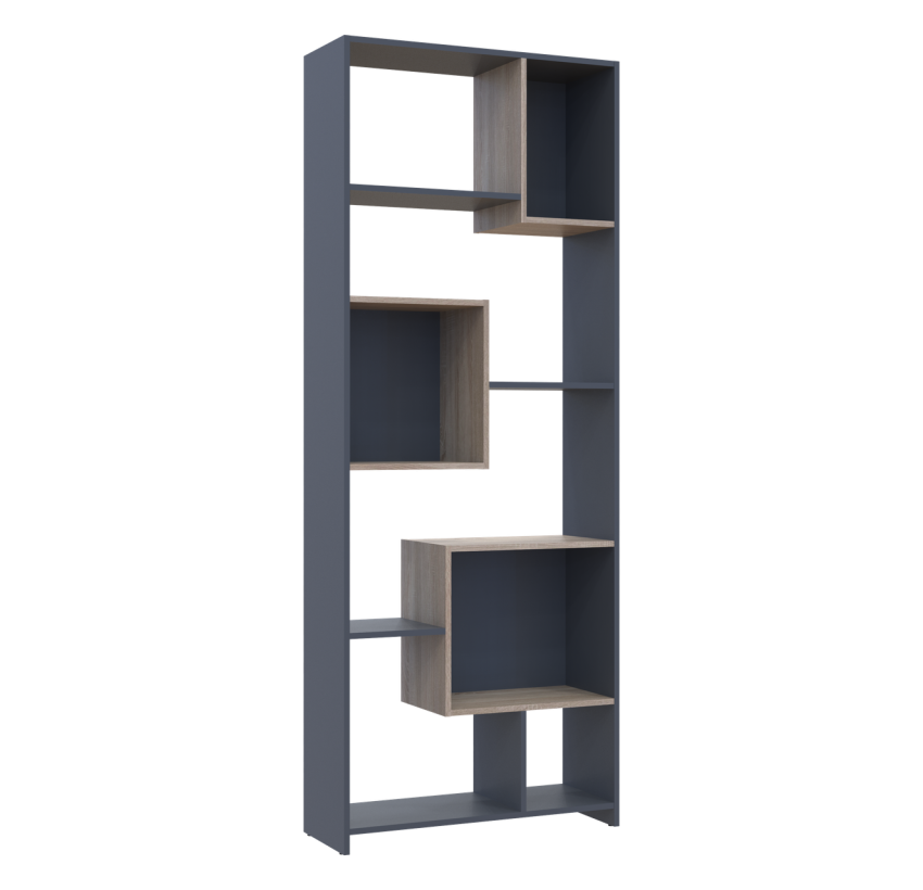 Етажерка висока Doros B1S Графіт/Дуб Сонома 81х30х210 (41516040)
