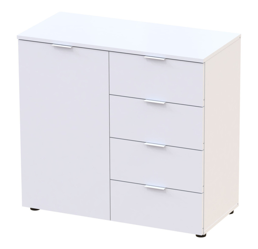 Комод Doros Рон 1 1 фасад 4 ящика Белый 80х38х81 (41516005)