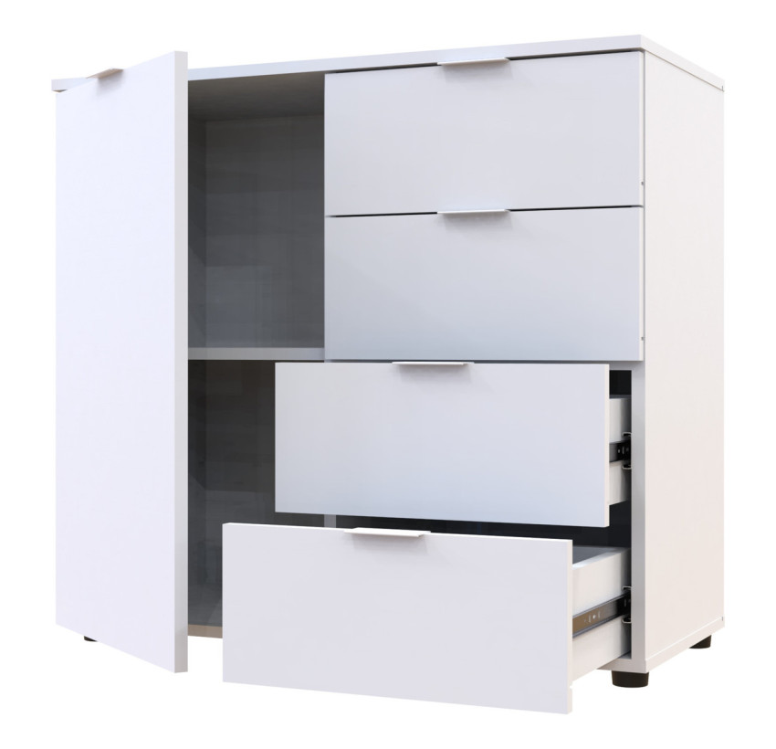 Комод Doros Рон 1 1 фасад 4 шухляди Білий 80х38х81 (41516005)