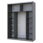 Шафа купе Doros G-Caiser Графіт 2 Дзеркала 180х60х240 (42005012)
