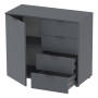 Комод Doros Рон 1 1 фасад 4 ящика Графит 80х38х81 (41516006)