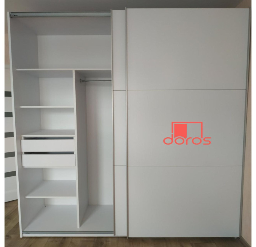 Шафа купе Doros G-Caiser Білий 2 ДСП / 3 частини 220х60х240 (42003007)