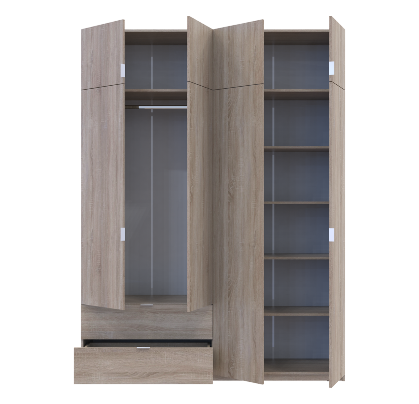 Розпашна Шафа для одягу Doros Лукас Дуб Сонома 180х50х240 (80737731)