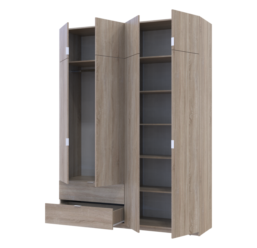 Распашной Шкаф для одежды Doros Лукас Дуб Сонома 180х50х240 (80737731)
