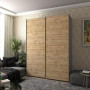 Шкаф-купе Doros G-Caiser Графит / Дуб Эвок 2 ДСП / 3 части 180х60х240 (42005014)